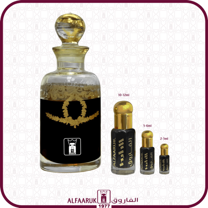 Fragrance Oil size guide, Dehn Al Oud size guide